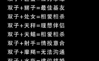 十二星座配对对象，十二星座配对对象表