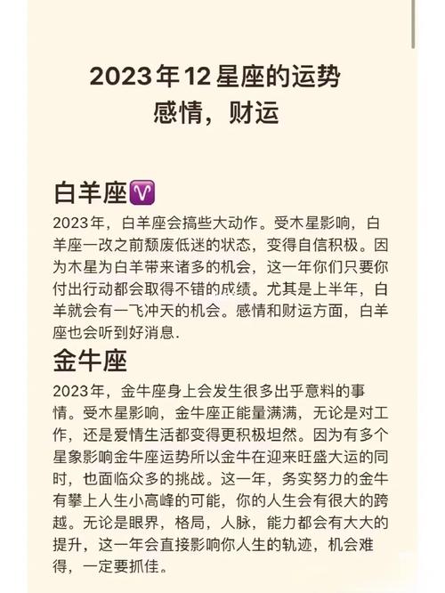 新浪星座2023年运势完整版 - 新浪座运势查询-第2张图片 新浪星座2023年运势完整版 - 新浪座运势查询-第2张图片