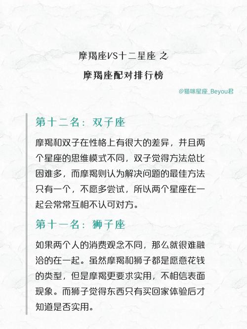 摩羯座男配对,摩羯座男配对狮子座女-第4张图片 摩羯座男配对,摩羯座男配对狮子座女-第4张图片