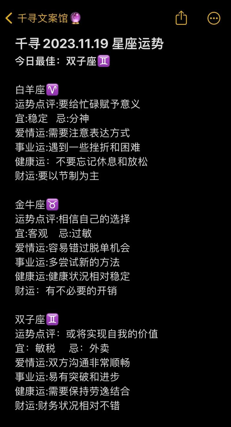 星座运势2023年运势每天查询 - 2023星座运势大解析-第3张图片 星座运势2023年运势每天查询 - 2023星座运势大解析-第3张图片